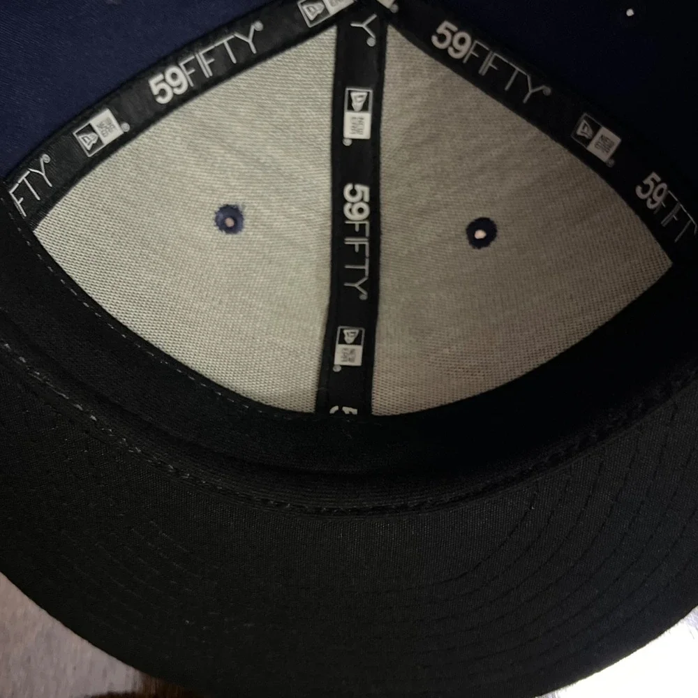 New Era Men's Pensacola Blue Wahoos Navy 59FIFTY Fitted Hat‎ Baseball Cap 6 1/2 - Picture 10 of 12
